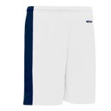Athletic Knit (AK) BS9145L-217 Ladies White/Navy Pro Basketball Shorts