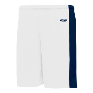 Athletic Knit (AK) BS9145Y-217 Youth White/Navy Pro Basketball Shorts