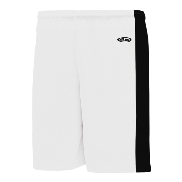 Athletic Knit (AK) BS9145M-222 Mens White/Black Pro Basketball Shorts