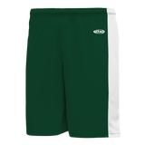 Athletic Knit (AK) BS9145Y-260 Youth Dark Green/White Pro Basketball Shorts