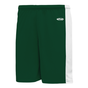 Athletic Knit (AK) SS9145M-260 Mens Dark Green/White Pro Soccer Shorts