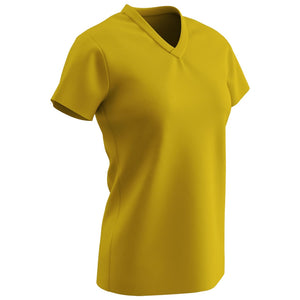 Champro BST21 Star Gold V-Neck T-Shirt Girls Softball Jersey