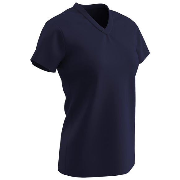 Champro BST21 Star Navy V-Neck T-Shirt Girls Softball Jersey