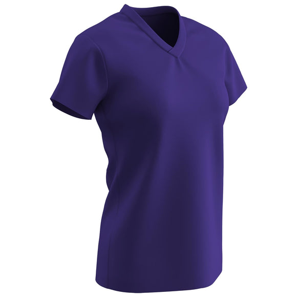 Champro BST21 Star Purple V-Neck T-Shirt Womens Softball Jersey