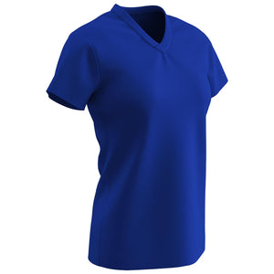 Champro BST21 Star Royal Blue V-Neck T-Shirt Girls Softball Jersey