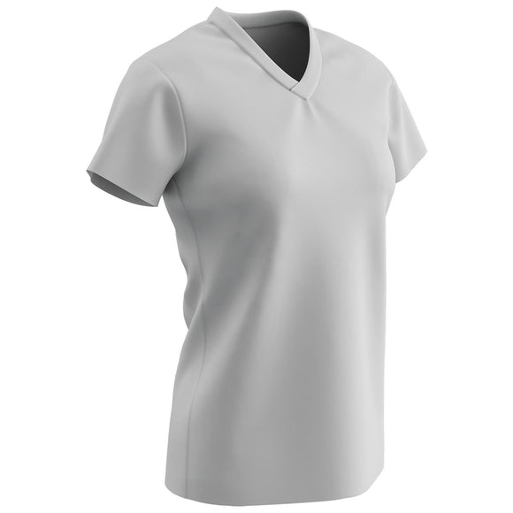 Champro BST21 Star White V-Neck T-Shirt Girls Softball Jersey
