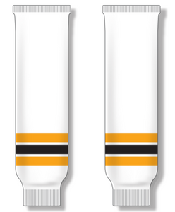 Modelline Boston Bruins Alternate White Knit Ice Hockey Socks