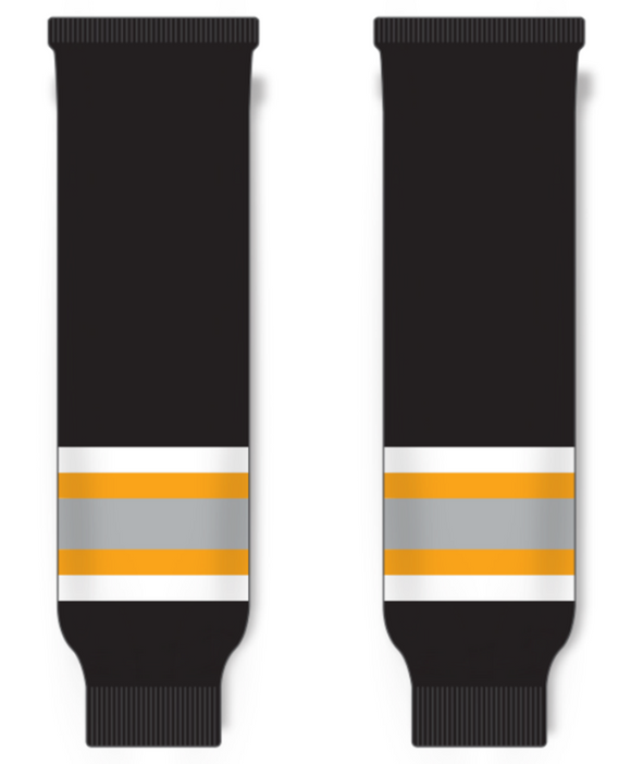 Modelline Cape Breton Screaming Eagles Away Black Knit Ice Hockey Socks