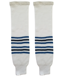 Modelline Chicoutimi Sagueneens Home White Knit Ice Hockey Socks