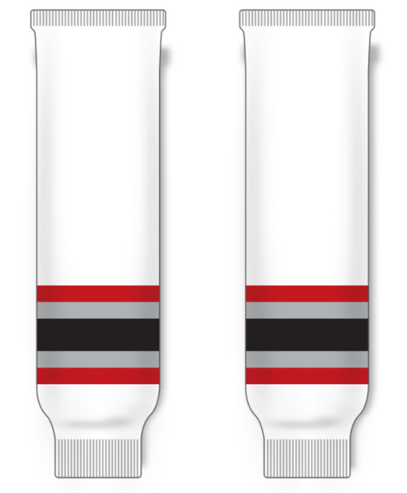 Modelline Grand Rapids Griffins Home White Knit Ice Hockey Socks