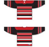 Athletic Knit (AK) H550A Chicago Blackhawks Multi Stripe Hockey Jersey - PSH Sports