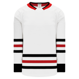 Athletic Knit (AK) H550BA-CHI495B Adult 2017 Chicago Blackhawks White Hockey Jersey