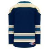 Athletic Knit (AK) H550BY-CLM373B Youth 2018 Columbus Blue Jackets Third Navy Hockey Jersey