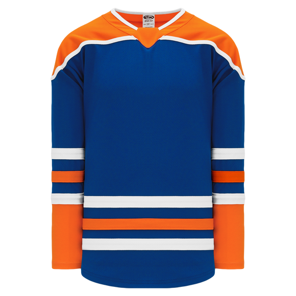 Athletic Knit (AK) H550BA-EDM877B Adult 2018 Edmonton Oilers Third Royal Blue Hockey Jersey