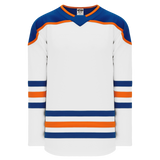 Athletic Knit (AK) H550BA-EDM878B Adult 2018 Edmonton Oilers Third White Hockey Jersey