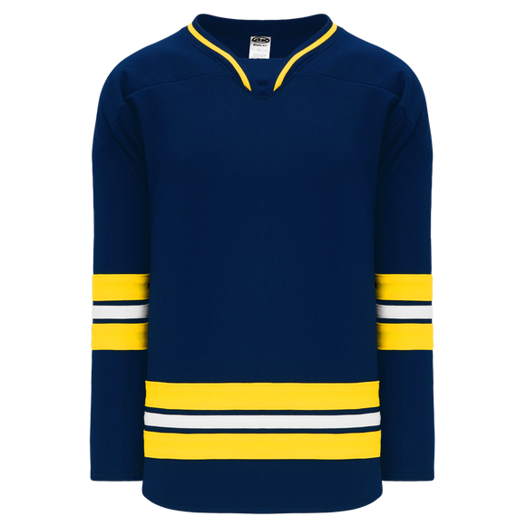 Navy blue online hockey jersey
