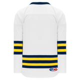 Athletic Knit (AK) H550BA-MIC789B 2011 New Adult University of Michigan Wolverines White Hockey Jersey