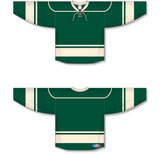 Athletic Knit (AK) H550B 2009 Minnesota Wild Third Dark Green Hockey Jersey - PSH Sports
