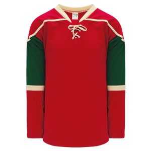 Athletic Knit (AK) H550BA-MIN564B Adult 2007 Minnesota Wild Red Hockey Jersey