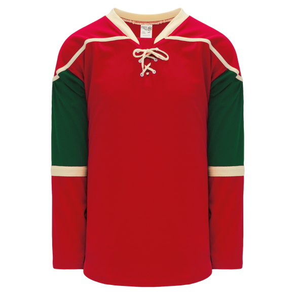 Athletic Knit (AK) H550BA-MIN564B Adult 2007 Minnesota Wild Red Hockey Jersey