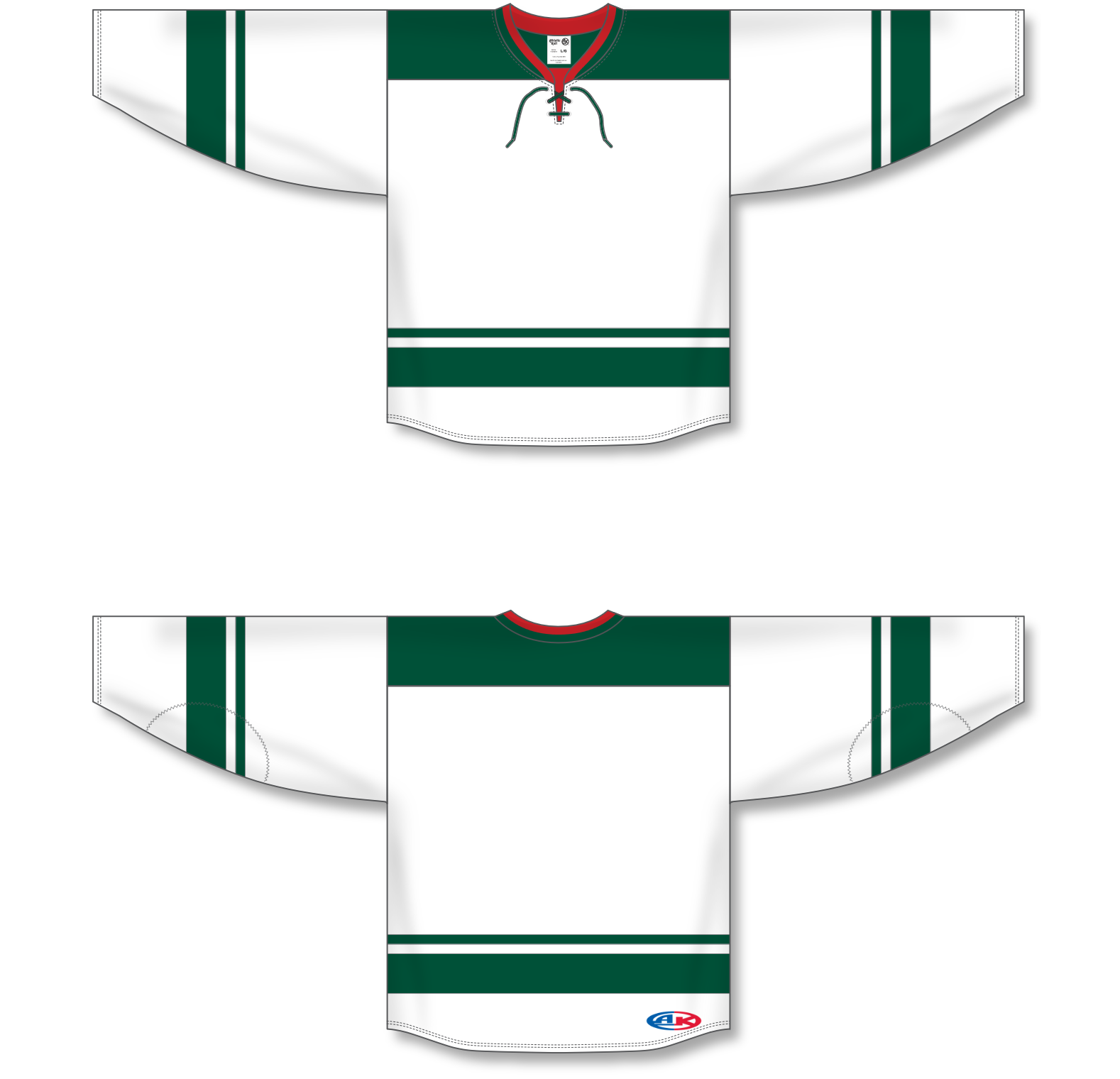 Athletic Knit (AK) H550BY-MIN565B Youth 2013 Minnesota Wild White Hockey Jersey Medium