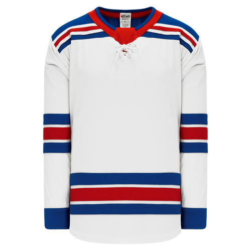 Athletic Knit (AK) H550BY-NYR535B Youth 2017 New York Rangers White Hockey Jersey - PSH Sports