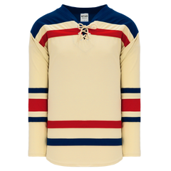 Athletic Knit (AK) H550BA-NYR869B New Adult New York Rangers Winter Classic Sand Hockey Jersey