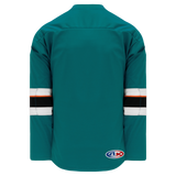 Athletic Knit (AK) H550BY-SAN466B Youth 2013 San Jose Sharks Pacific Teal Hockey Jersey