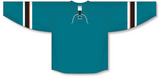 Athletic Knit (AK) H550B 2013 San Jose Sharks Pacific Teal Hockey Jersey - PSH Sports