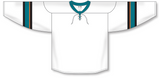 Athletic Knit (AK) H550B 2013 San Jose Sharks White Hockey Jersey - PSH Sports