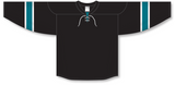 Athletic Knit (AK) H550B 2008 San Jose Sharks Third Black Hockey Jersey - PSH Sports