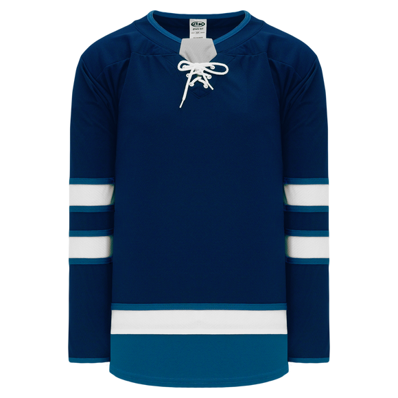 Athletic Knit (AK) H550BA-WIN724B Adult 2017 Winnipeg Jets Navy Hockey Jersey