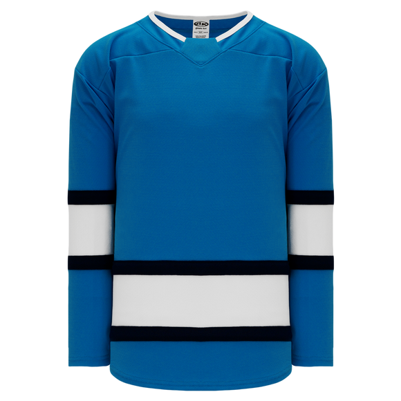 Athletic Knit (AK) H550BA-WIN776B Adult 2018 Winnipeg Jets Third Pro Blue Hockey Jersey