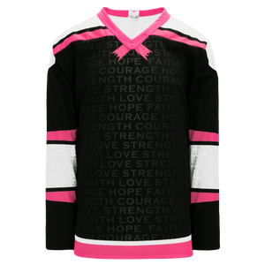 Cheap Custom Sky Blue Pink-Black Hockey Jersey Free Shipping