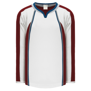 Athletic Knit (AK) H550CA-COL805C 2011 Adult Colorado Avalanche White Hockey Jersey