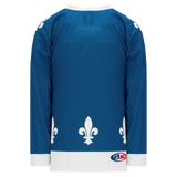 Athletic Knit (AK) H550CA-QUE852C Adult Sublimated Quebec Nordiques Blue Hockey Jersey