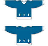Athletic Knit (AK) H550C Sublimated Quebec Nordiques Blue Hockey Jersey - PSH Sports