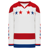 Athletic Knit (AK) H550CY-WAS908C Youth Sublimated 2011 Washington Capitals Winter Classic White Hockey Jersey