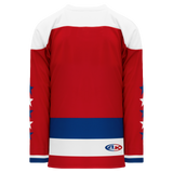 Athletic Knit (AK) H550CY-WAS916C Youth Sublimated 2005 Washington Capitals Third Red Hockey Jersey