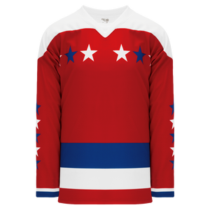 Athletic Knit (AK) H550CA-WAS916C Adult Sublimated 2005 Washington Capitals Third Red Hockey Jersey