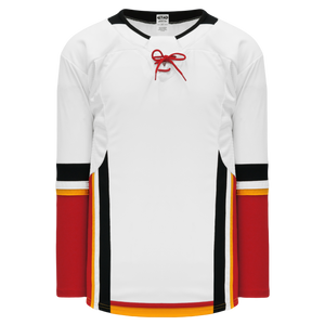 Athletic Knit (AK) H550DA-CAL719D 2017 Adult Calgary Flames White Hockey Jersey