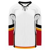 Athletic Knit (AK) H550D 2013 Calgary Flames White Hockey Jersey - PSH Sports