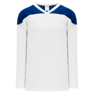 Athletic Knit (AK) H6100A-207 Adult White/Royal Blue League Hockey Jersey