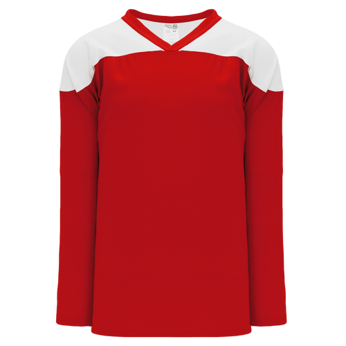 Athletic Knit (AK) H6100Y-208 Youth Red/White League Hockey Jersey - PSH Sports