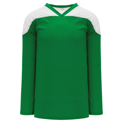 Athletic Knit (AK) H6100Y-210 Youth Kelly Green/White League Hockey Jersey - PSH Sports