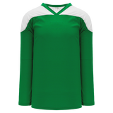 Athletic Knit (AK) H6100A-210 Adult Kelly Green/White League Hockey Jersey