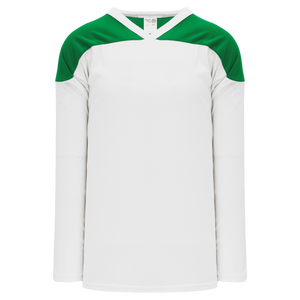 Athletic Knit (AK) H6100Y-211 Youth White/Kelly Green League Hockey Jersey