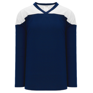 Athletic Knit (AK) H6100A-216 Adult Navy/White League Hockey Jersey