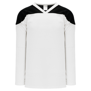 Athletic Knit (AK) H6100Y-222 Youth White/Black League Hockey Jersey