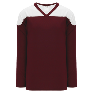 Athletic Knit (AK) H6100Y-233 Youth Maroon/White League Hockey Jersey